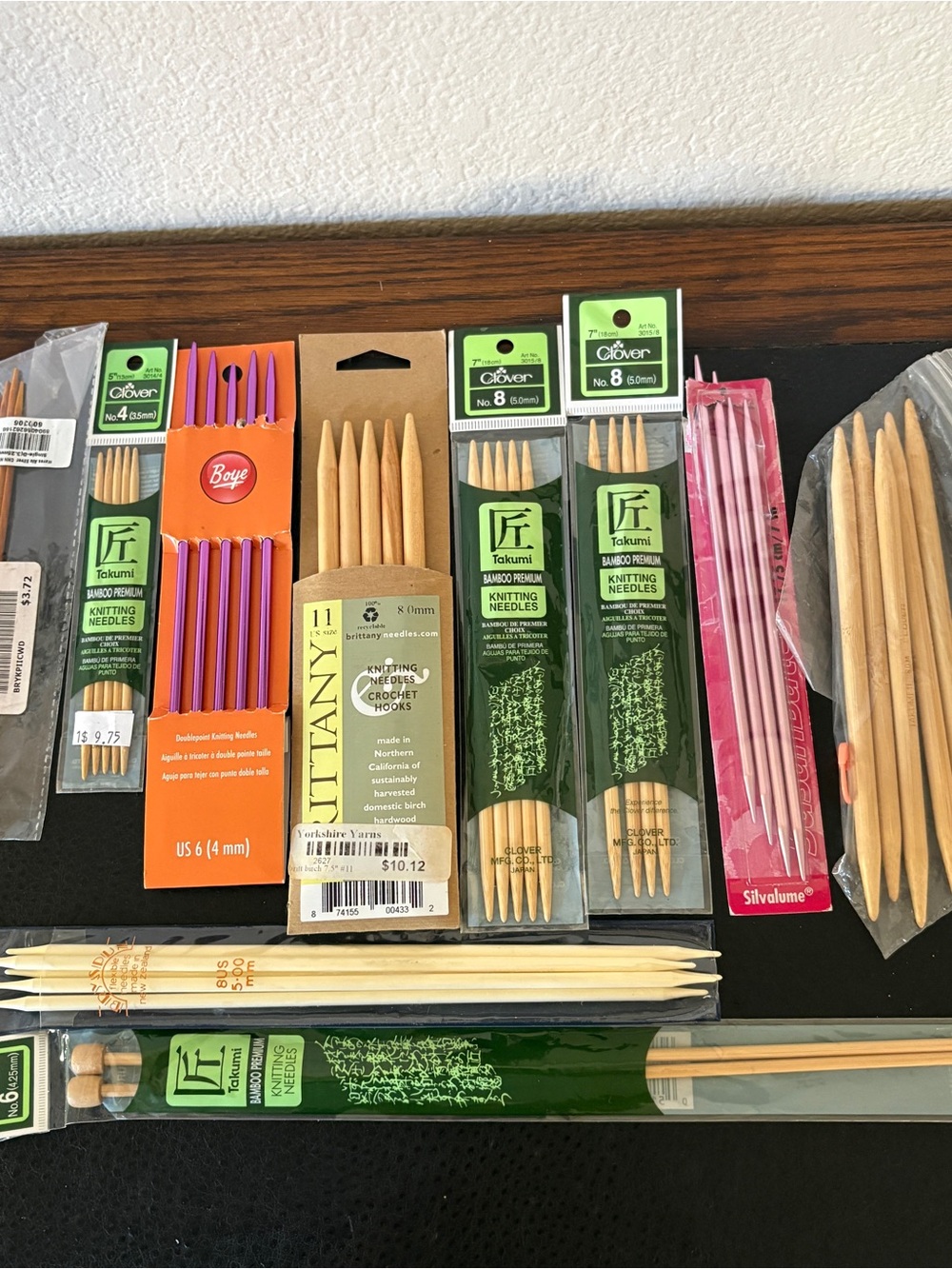 Misc Lot of Knitting Crochet Needles Britany Clover Takumi Bryspun Boye